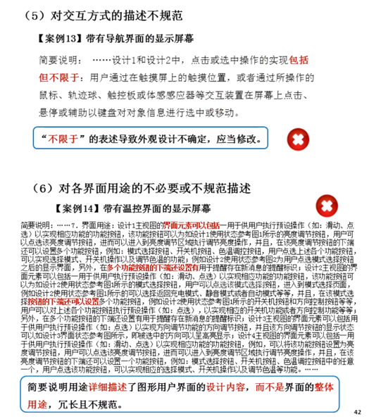 圖形用戶界面申請簡要說明不規范的情形1-2