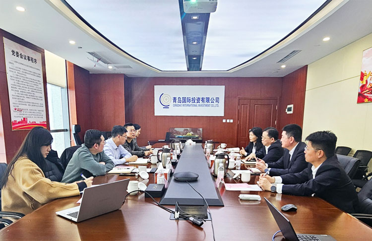 青島國投公司黨委委員、副總經理陳軍會見青島紅星化工集團黨委委員、副總經理王舒云一行